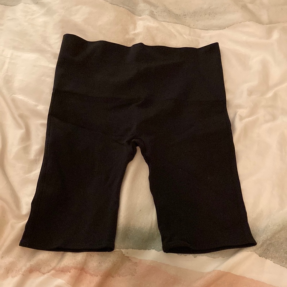 Spanx black stretch bike shorts